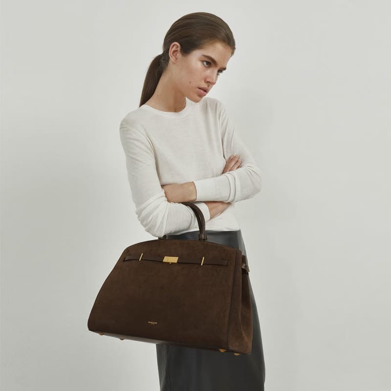 DeMellier The Hudson mocha suede & mocha smooth