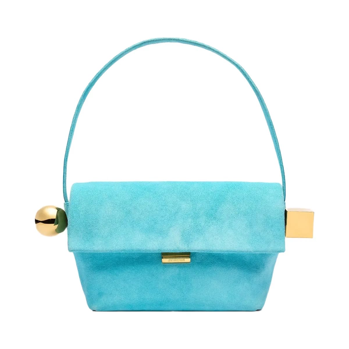 Jacquemus The Rond CarreFolded Shoulder Bag Light Turquoise