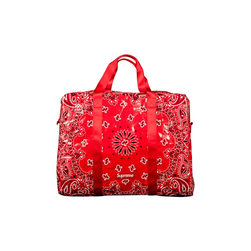 Supreme Bandana Tarp Large Duffle Bag Red