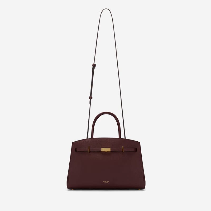 DeMellier The Midi Hudson burgundy small grain