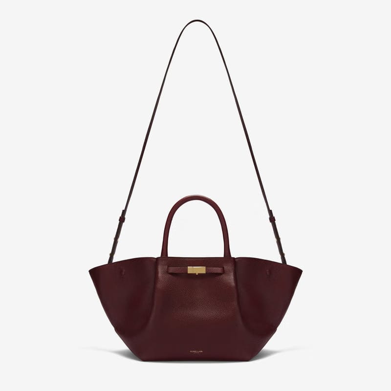 DeMellier The Midi New York burgundy small grain