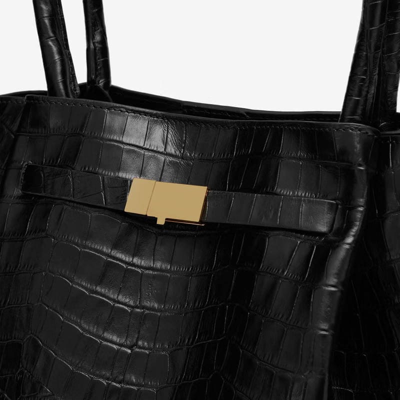 DeMellier The New York black croc-effect