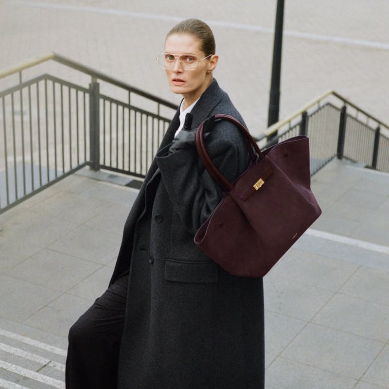 DeMellier The New York burgundy suede & burgundy smooth