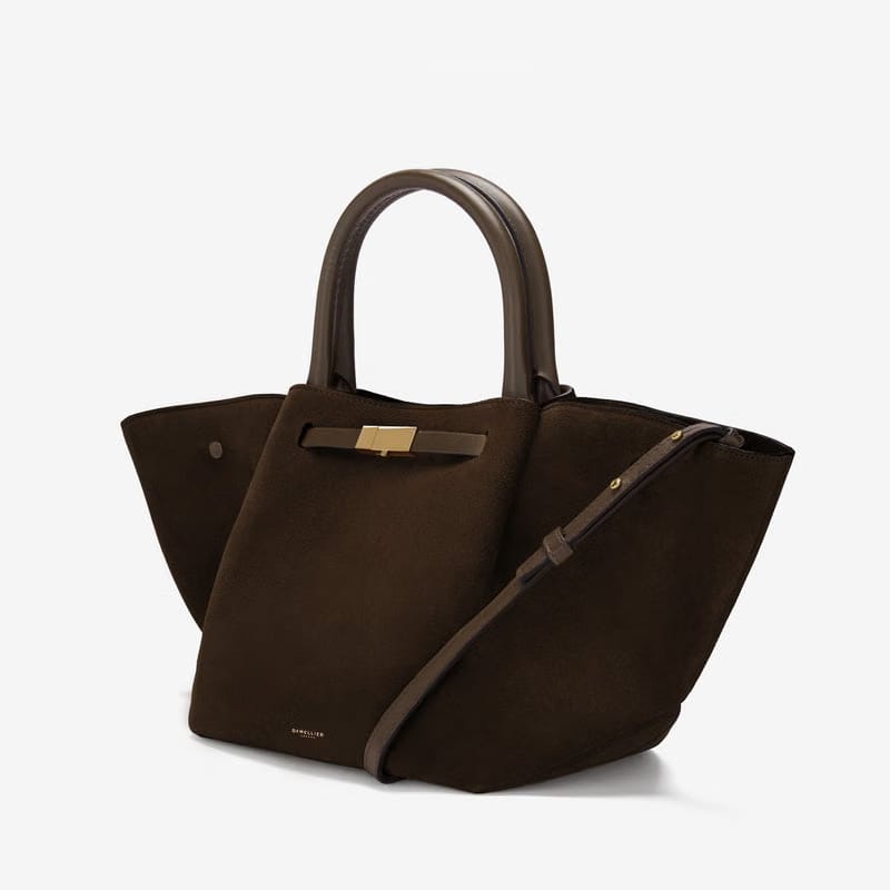 DeMellier The Midi New York mocha suede & mocha smooth