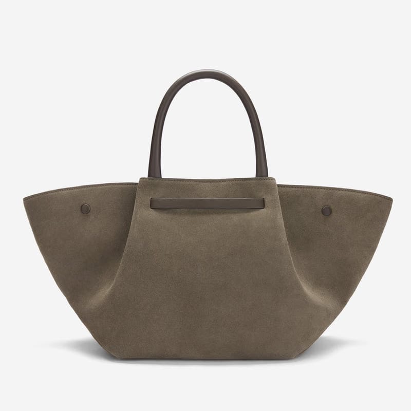 DeMellier The Midi New York deep olive suede & deep olive smooth