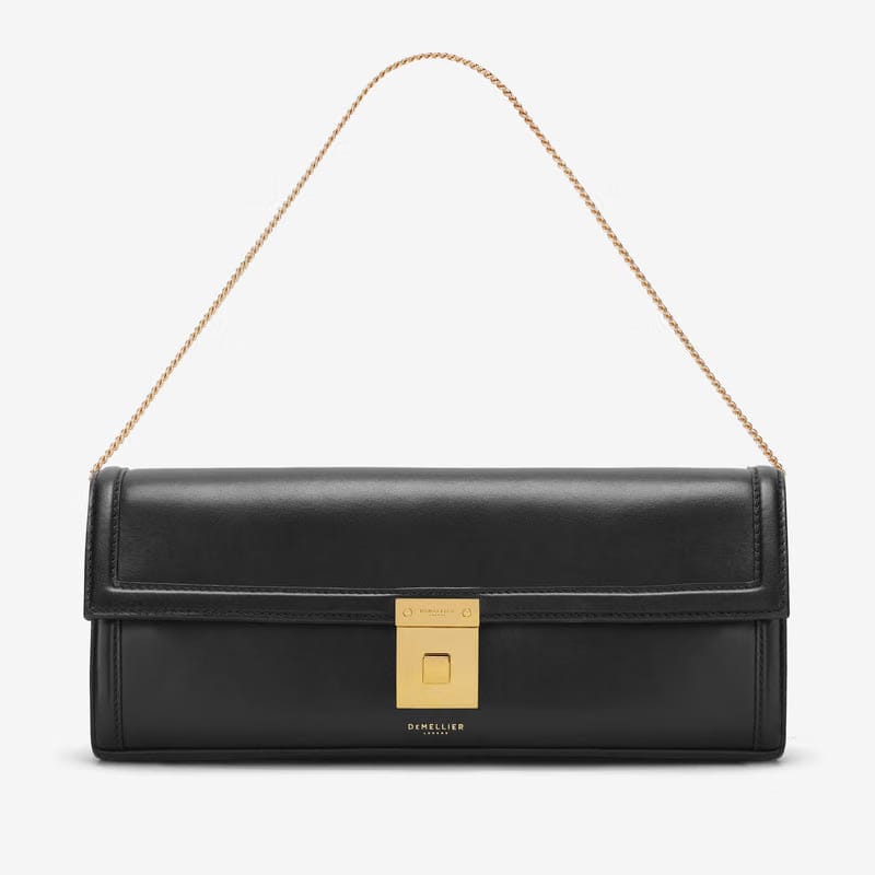 DeMellier The Paris Clutch black smooth