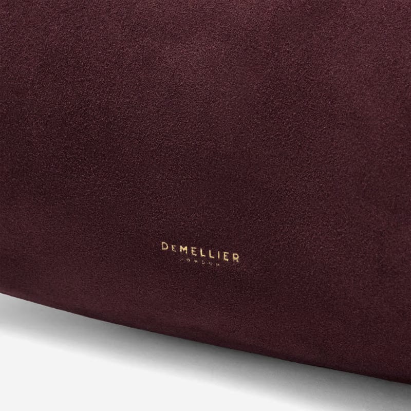DeMellier The Midi Miami burgundy suede & burgundy smooth