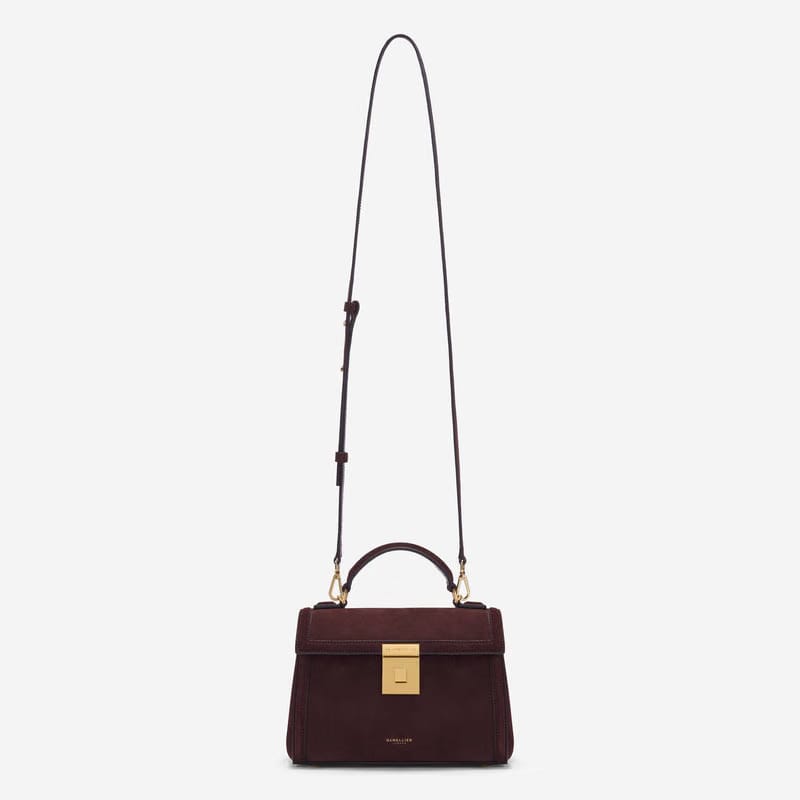 DeMellier The Paris burgundy suede
