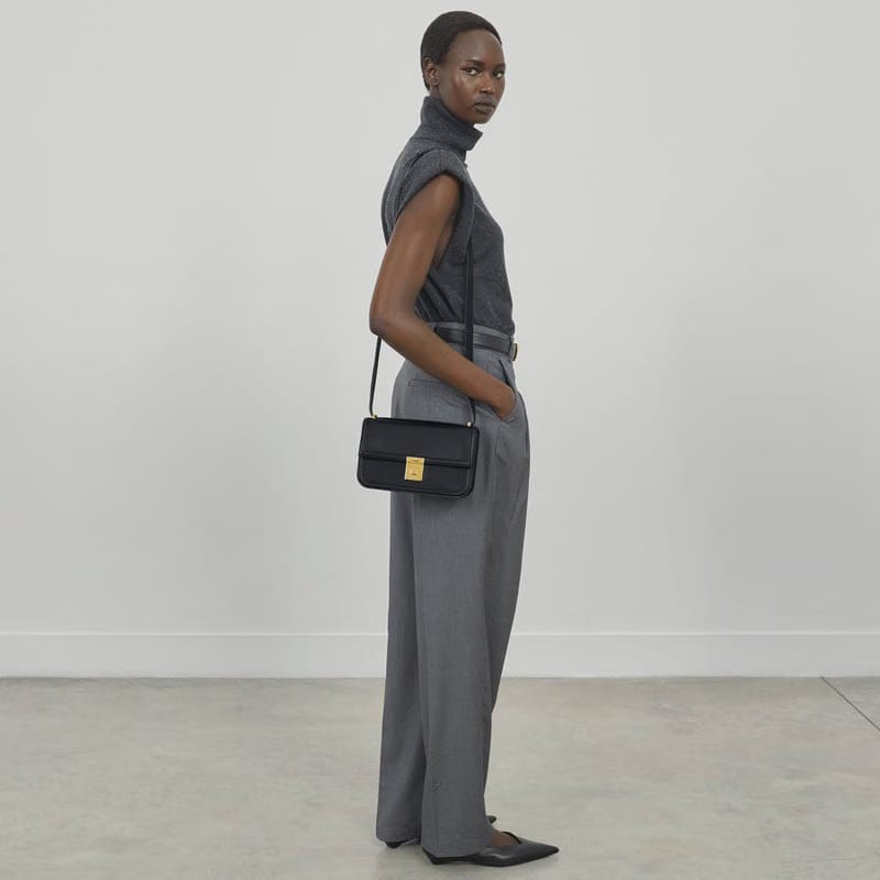 DeMellier The Paris Crossbody dark sand smooth