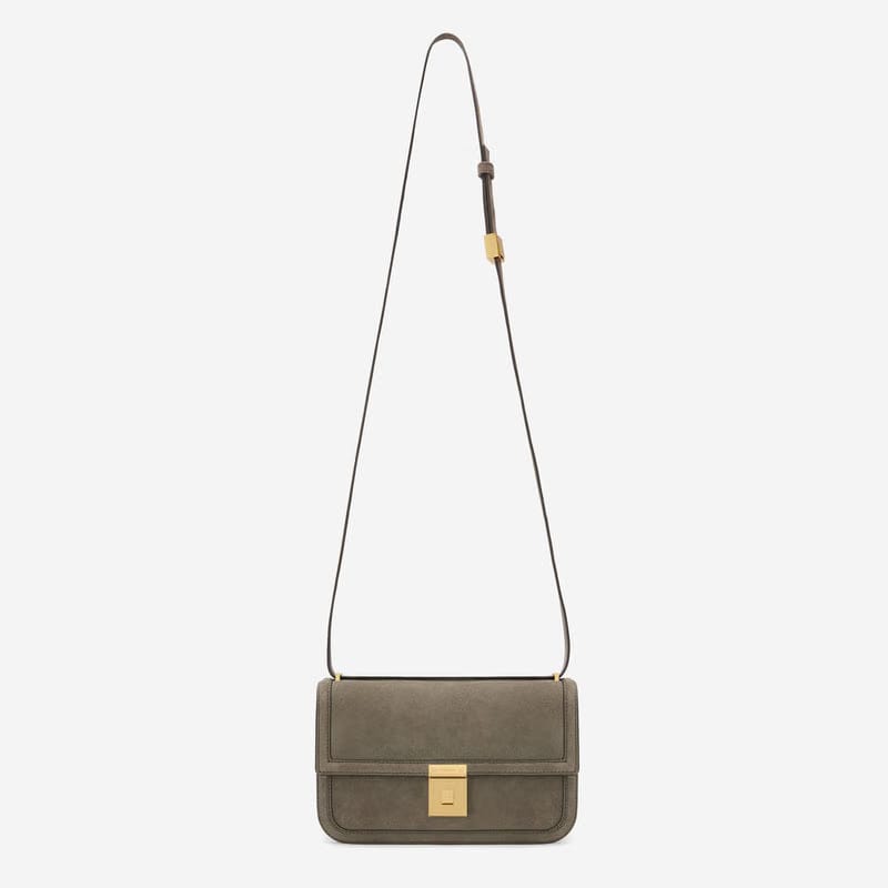 DeMellier The Paris Crossbody deep olive suede