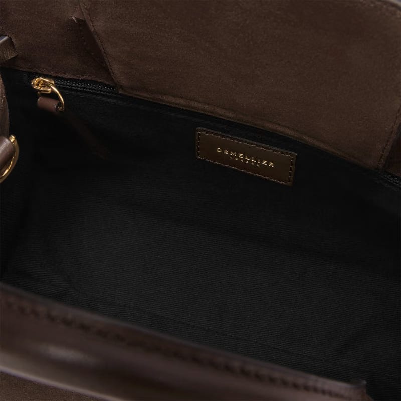 DeMellier The Small Hudson mocha suede & mocha smooth