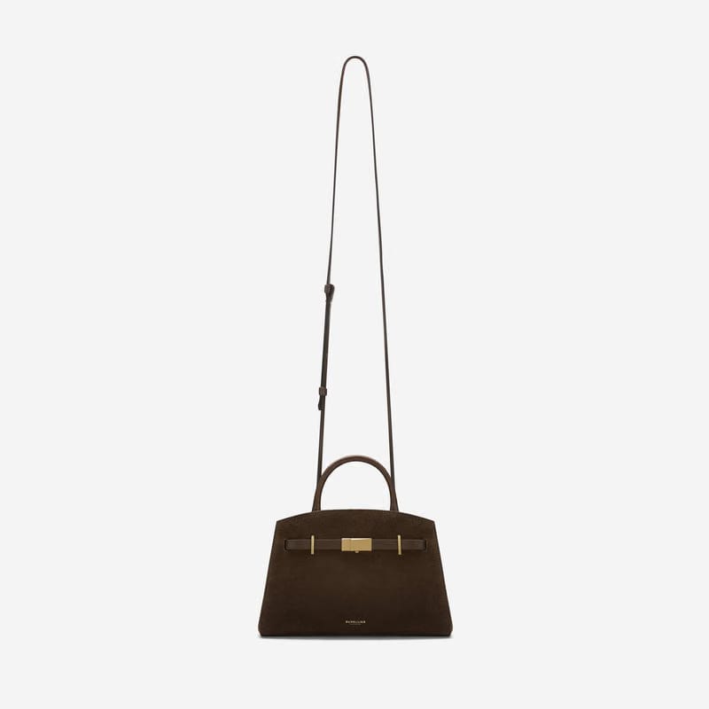 DeMellier The Small Hudson mocha suede & mocha smooth