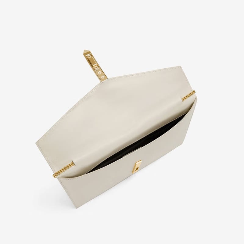 DeMellier The Tokyo Clutch off-white smooth
