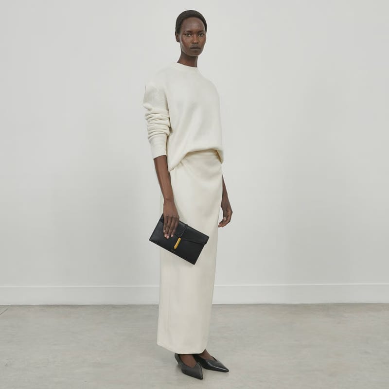 DeMellier The Tokyo Clutch burgundy smooth