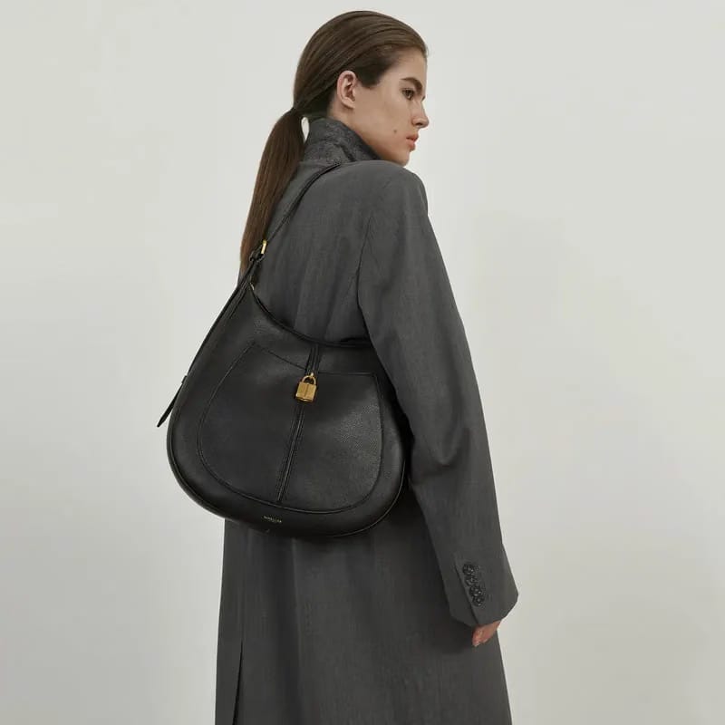 DeMellier The Siena Hobo off-white small grain
