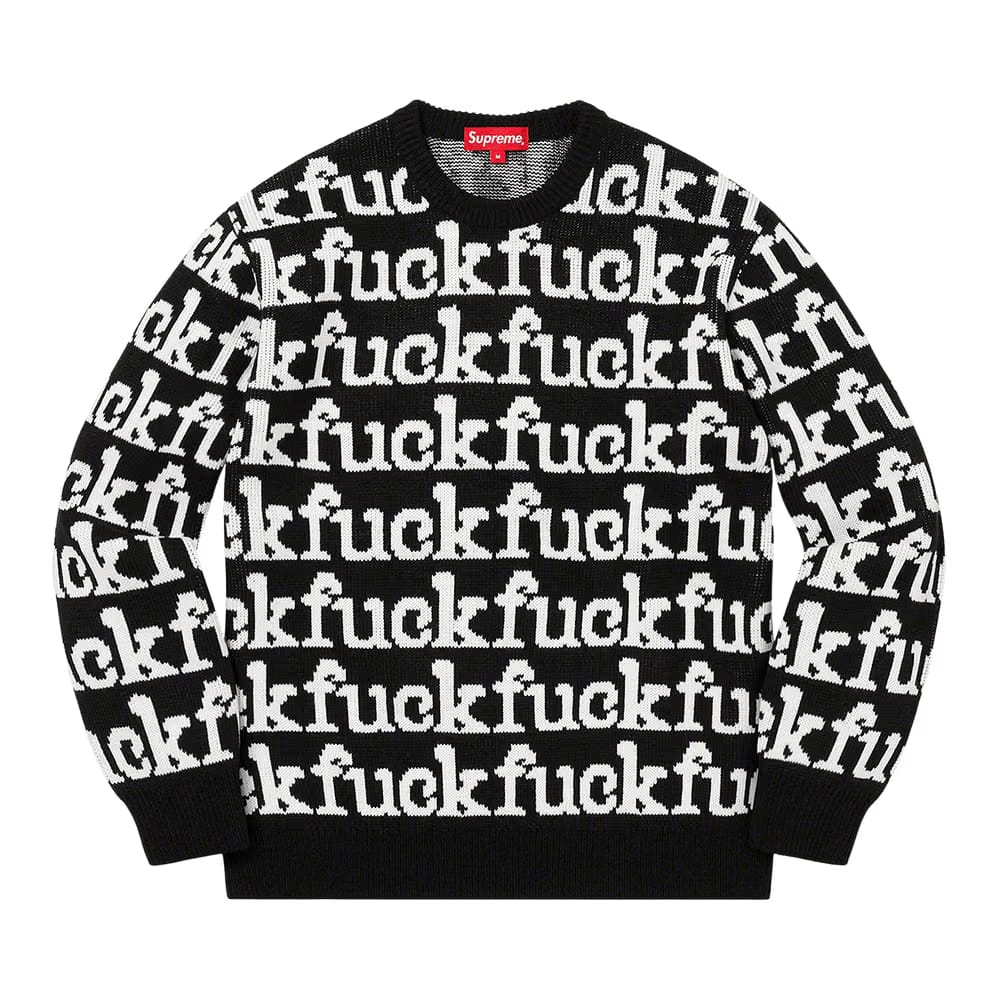 Supreme Fuck Sweater Black