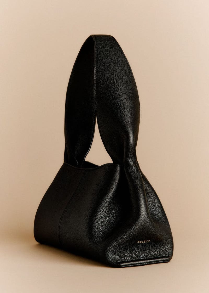Polene Numero Neuf East West Textured Black