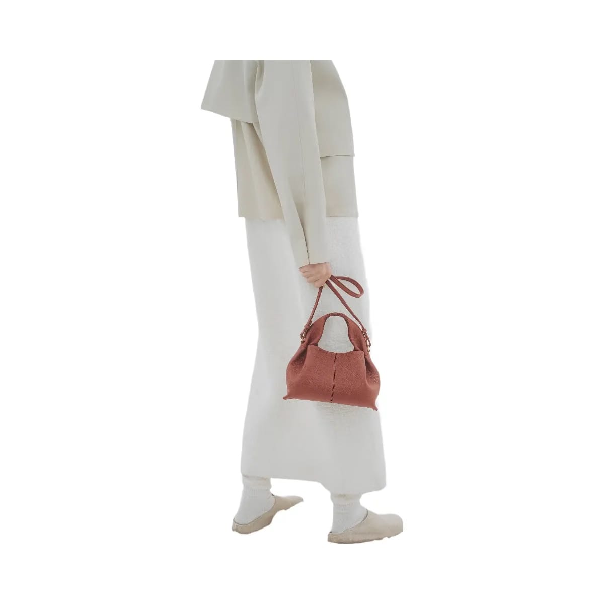 Polene Numero Neuf Mini Textured Red Clay