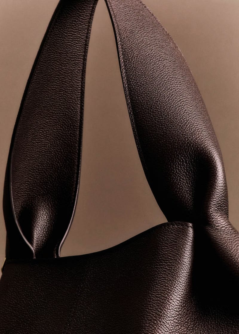 Polene Numero Neuf East West Textured Ebony