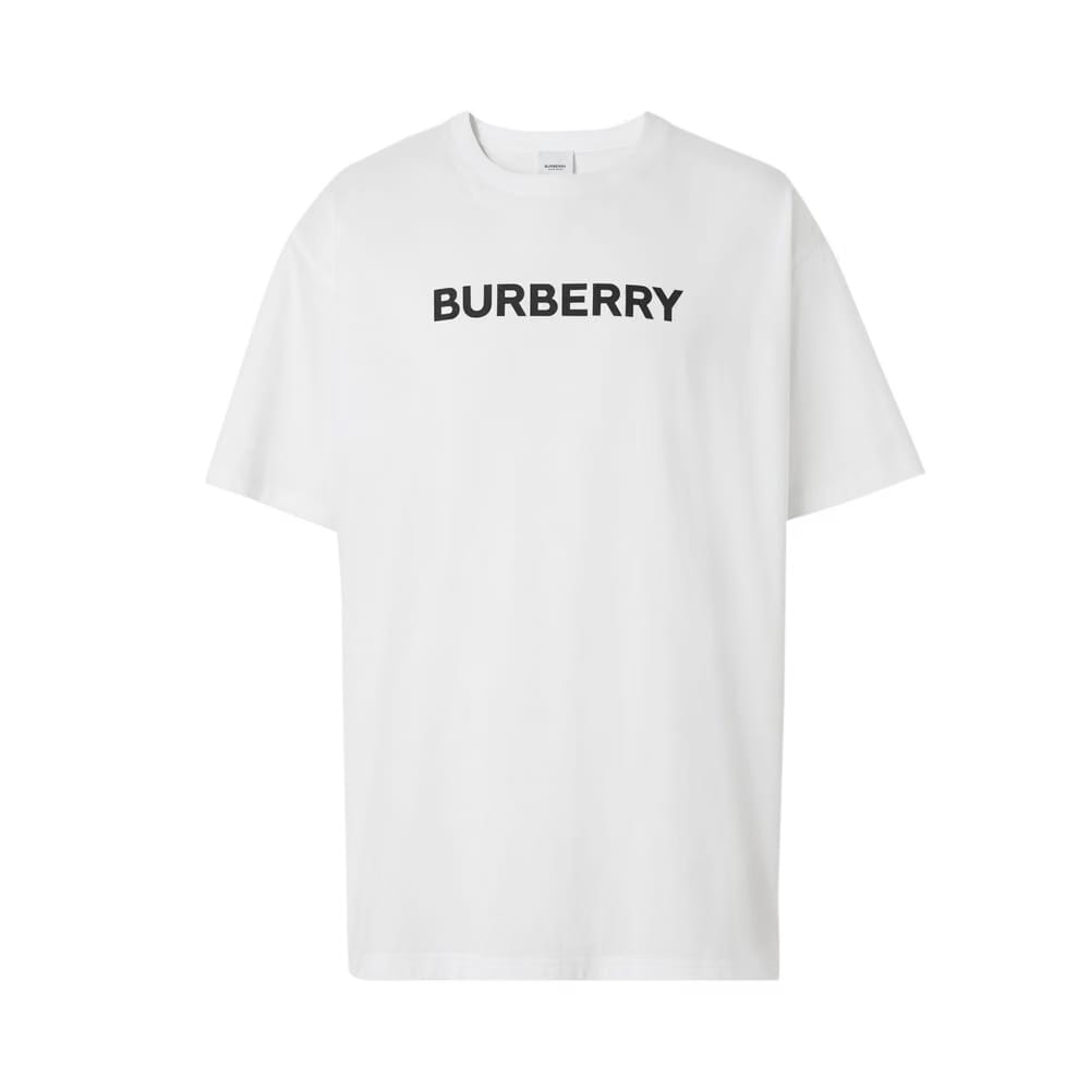 Burberry Logo Print Oversized T-Shirt White