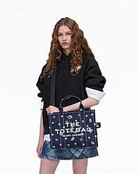 Marc Jacobs Marc Jacobs The Bandana Canvas Medium Tote Bag Navy Multi Navy Multi