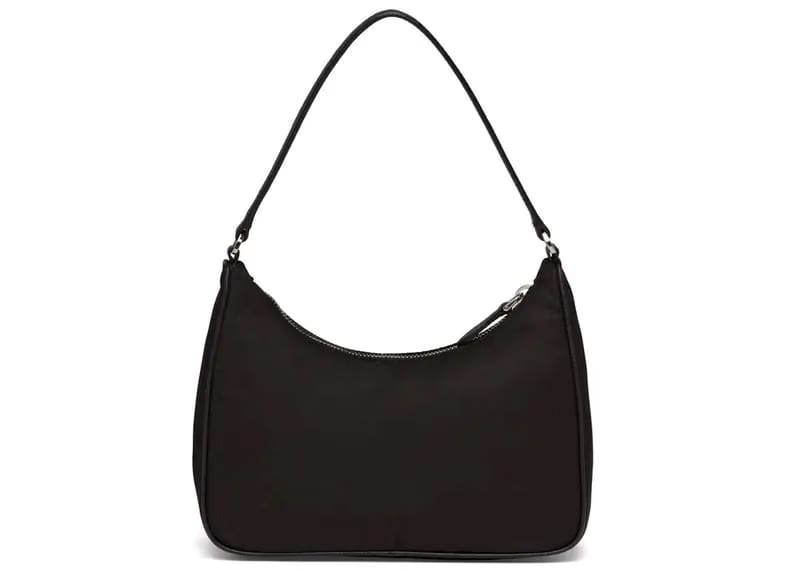 Prada Re-Edition 2005 Mini Bag Nylon Saffiano Leather Strap Black