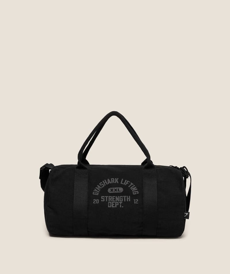 Gymshark Strength Dept Mini Canvas Duffle Bag Black