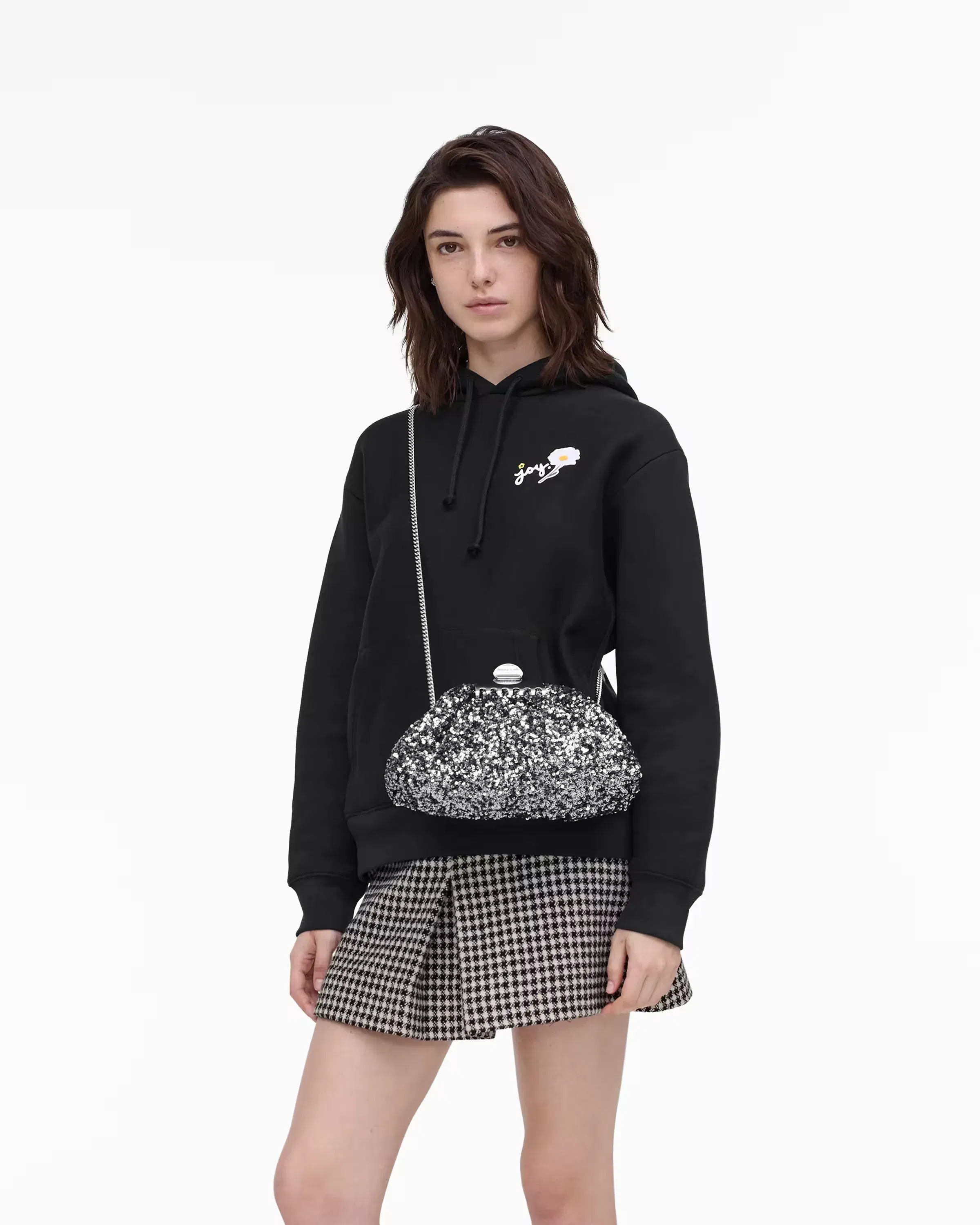 Marc Jacobs Marc Jacobs The Sequin Glam Small Clutch Silver Silver