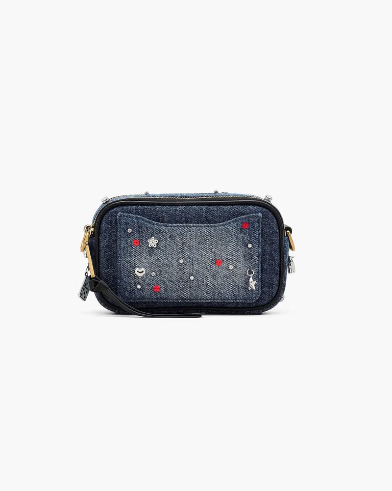 Marc Jacobs Marc Jacobs The Trinket Charm Denim Snapshot Medium Wash Multi Medium Wash Multi