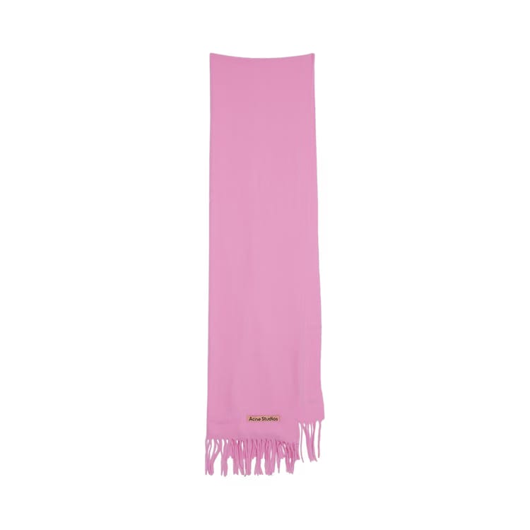 Acne Studios Fringe Wool Scarf Bubble Pink
