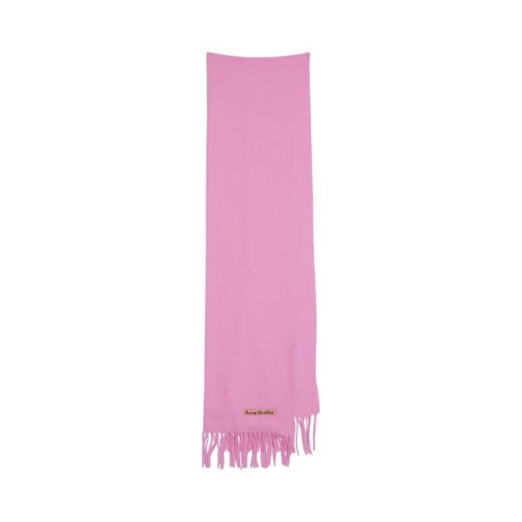 Acne Studios Fringe Wool Scarf Bubble Pink