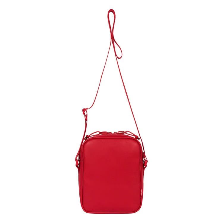 Supreme Leather Shoulder Bag Red
