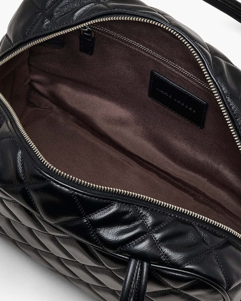 Marc Jacobs Marc Jacobs The Quilted Leather Dual Satchel Black Black