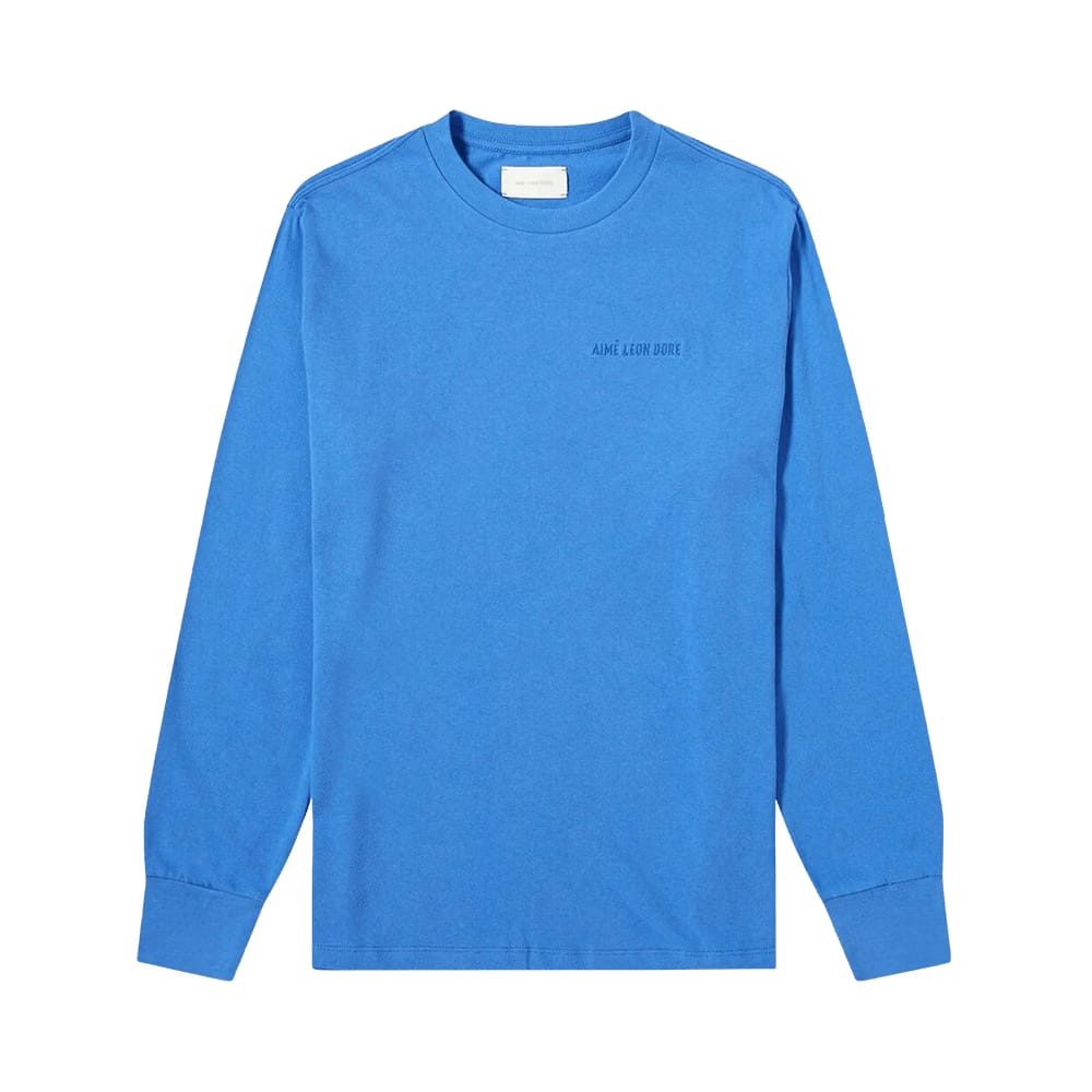 Aimé Leon Dore Logo Long-Sleeve T-Shirt Amparo Blue