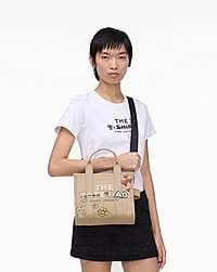 Marc Jacobs Marc Jacobs The Daisy Doodle Canvas Small Tote Bag Beige Multi Beige Multi