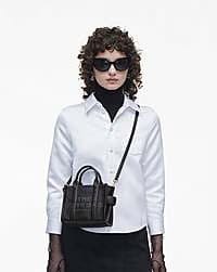 Marc Jacobs Marc Jacobs The Leather Crossbody Tote Bag Black Black