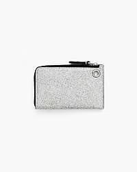 Marc Jacobs Marc Jacobs The Coated Glitter Everyday Top Zip Charm Wallet Silver Silver