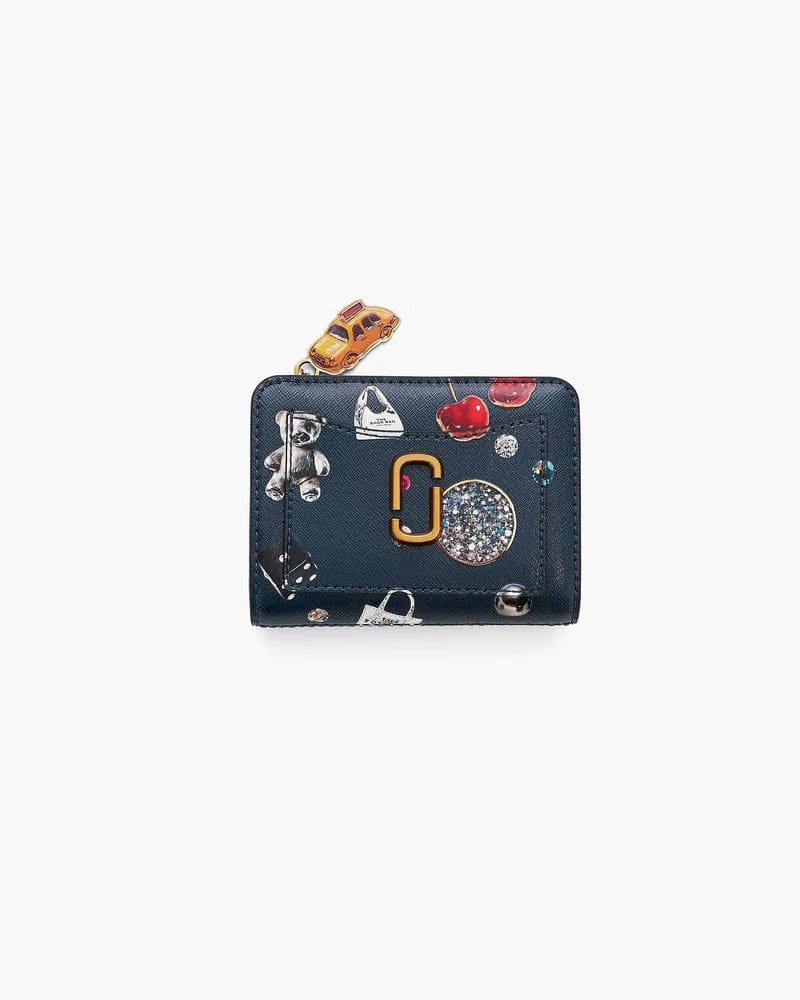 Marc Jacobs Marc Jacobs The Trinket Utility Snapshot Mini Compact Wallet Navy Multi Navy Multi