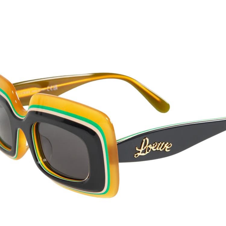 Loewe Multilayer Rectangular Sunglasses Grey/Smoke