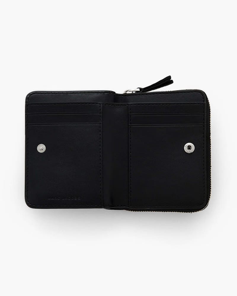 Marc Jacobs Marc Jacobs The Daisy Mini Compact Wallet Black/White Black/white
