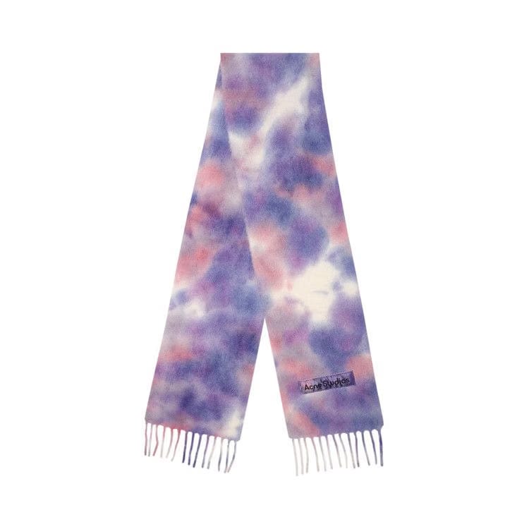 Acne Studios Tie-Dye Alpaca Wool Scarf Lilac