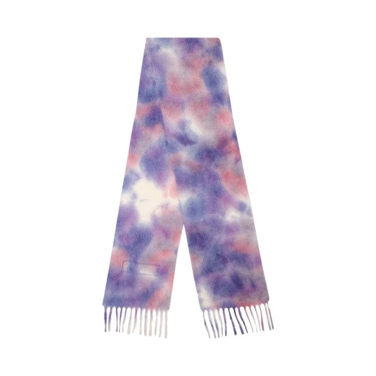 Acne Studios Tie-Dye Alpaca Wool Scarf Lilac