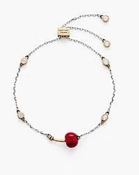 Marc Jacobs Marc Jacobs The Cherry Slider Bracelet Silver/Red Silver/red