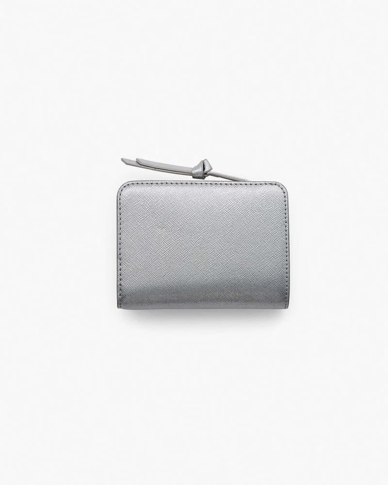 Marc Jacobs Marc Jacobs The Metallic Utility Snapshot Mini Compact Wallet Silver Silver