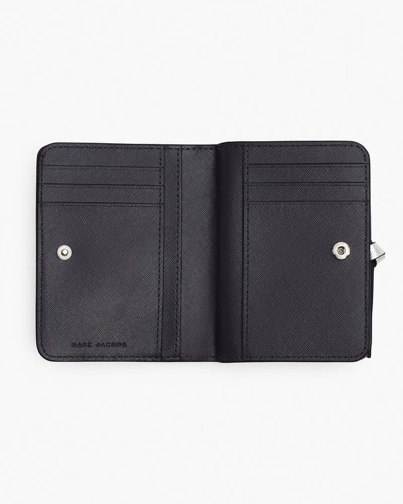 Marc Jacobs Marc Jacobs The Utility Snapshot Mini Compact Wallet Wolf Grey Multi Wolf Grey Multi