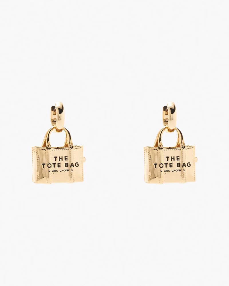 Marc Jacobs Marc Jacobs The Tote Bag Earrings Light Antique Gold Light Antique Gold