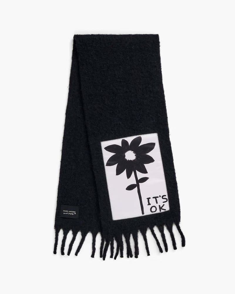 Marc Jacobs Marc Jacobs David Shrigley x Marc Jacobs It's Ok Wool Scarf Black Multi Black Multi