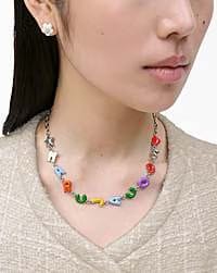Marc Jacobs Marc Jacobs The Marc Jacobs Color Balloon Necklace Silver Multi Silver Multi