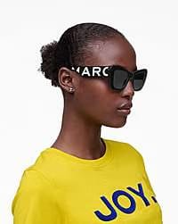 Marc Jacobs The Bold Logo Cat Eye Sunglasses Black/white