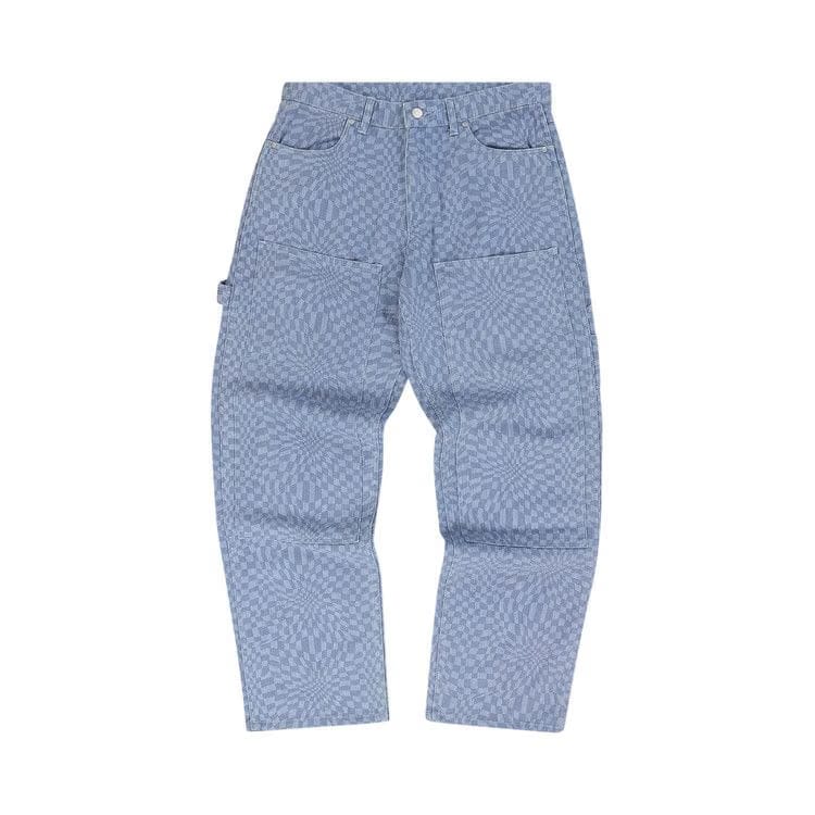 Pleasures Washy Double Knee Work Pants Blue